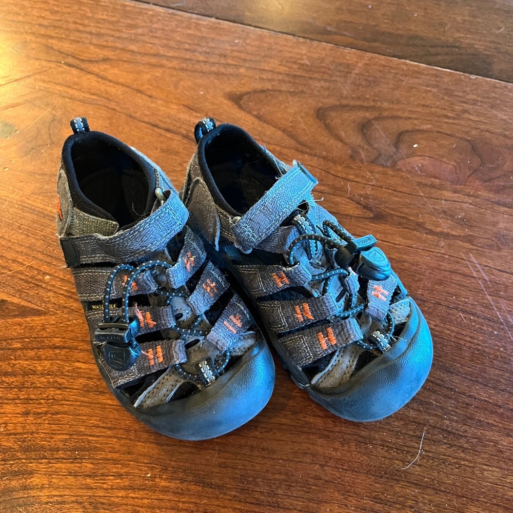 Keen Kids Newport H2 Gray Orange Waterproof Sport Sandals Size 10 Toddler